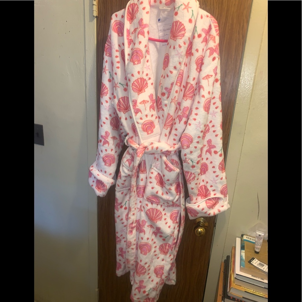RARE** Hill House Mermaid Plush Robe & Towel Set